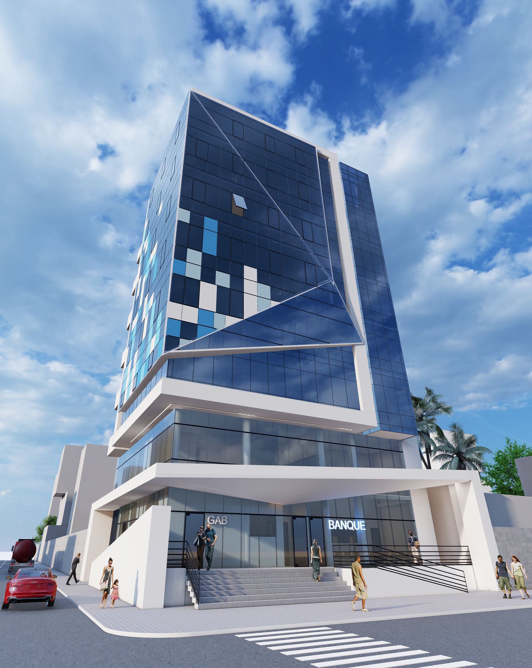 Immeuble mixte R+7 à Lomé